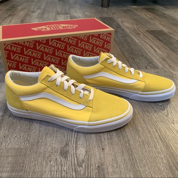 gold yellow vans